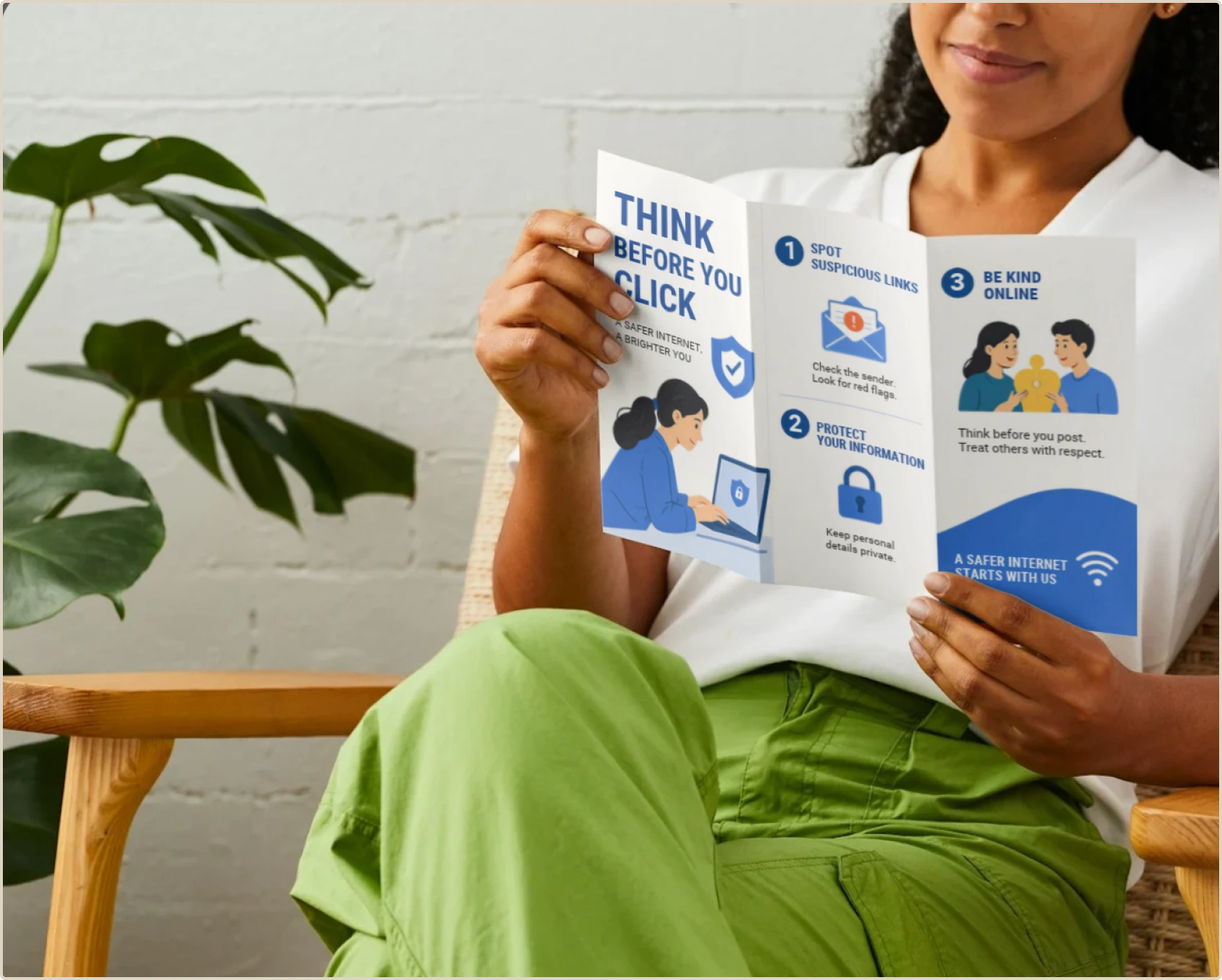 Pamphlet design mockup