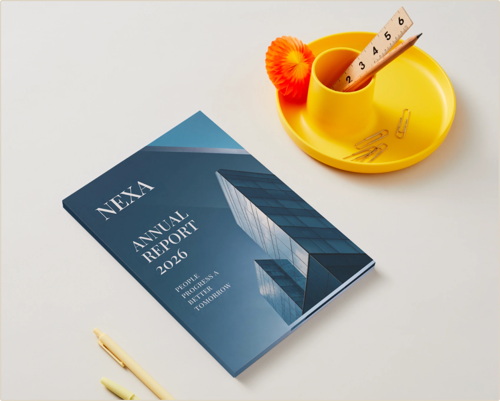 Annual report publication mockup